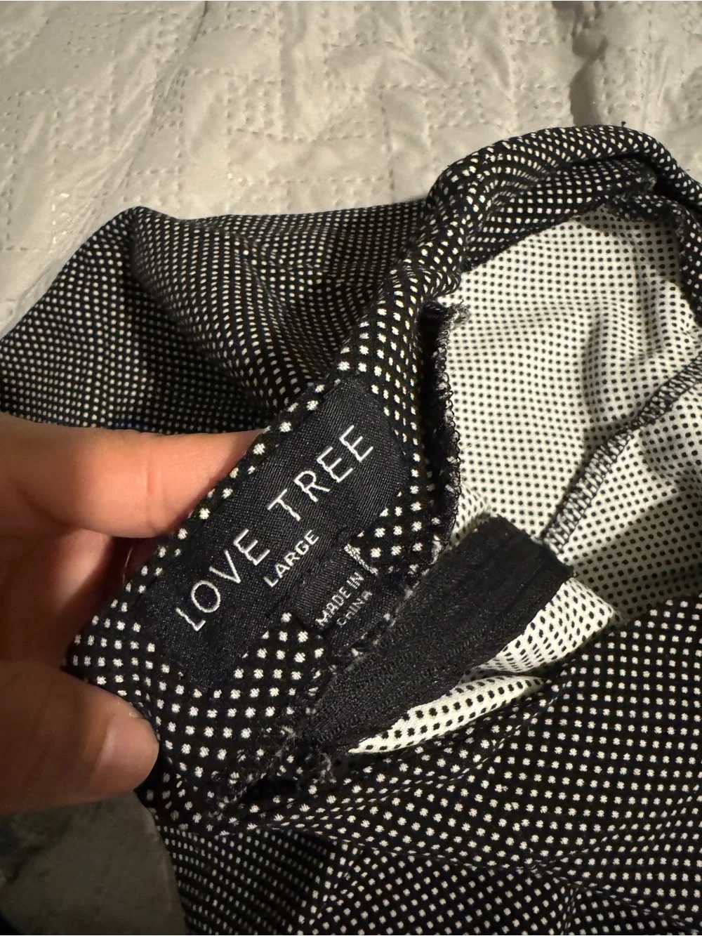 Love Tree Black & White Polka Dot High-Waist Shorts